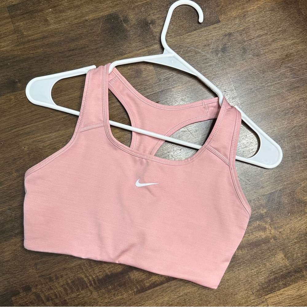 Women’s Nike Dri-Fit Swoosh Sports Bra- Medium Support- Pink- Size Medium